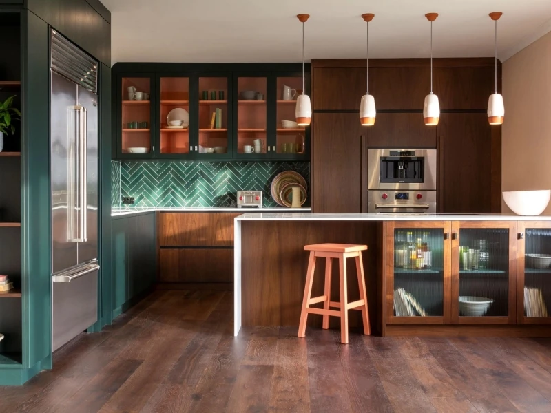 Kitchen inspiration: mixing and matching different cabinet styles for visual effect