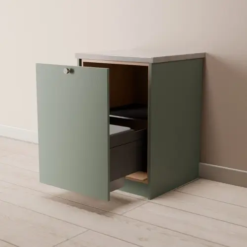 Single Sink Cabinet with Bin