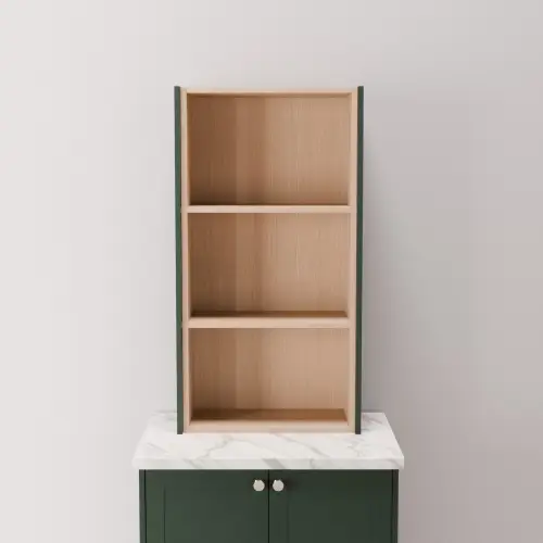 Open Shelf Counter Standing Cabinet 2 Shelves 