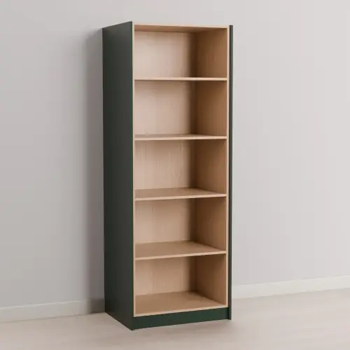 Double Open Shelf Tall Cabinet