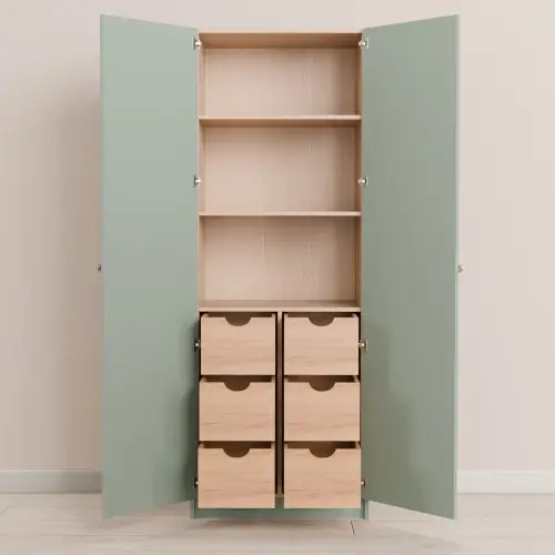 Double Larder With 6 Drawers