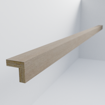 Birch Ply Scandi Angled Pelmet