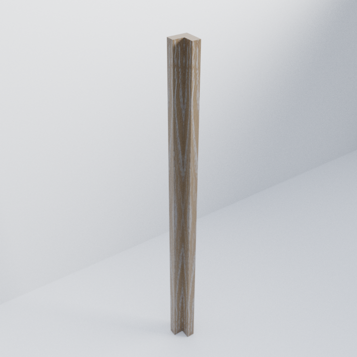 Brushed Limed Grain Oak Corner Post