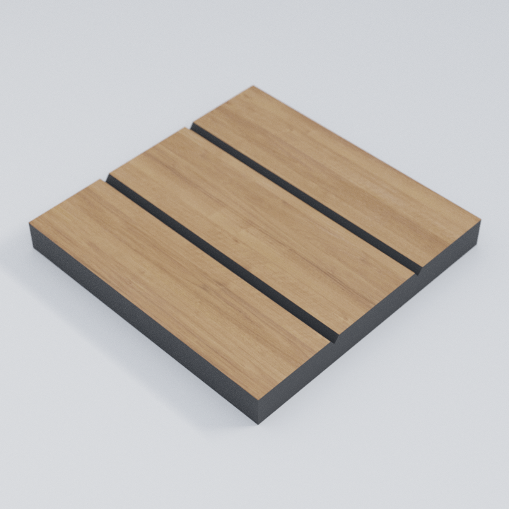 Oak Black Core V-Groove Door Sample