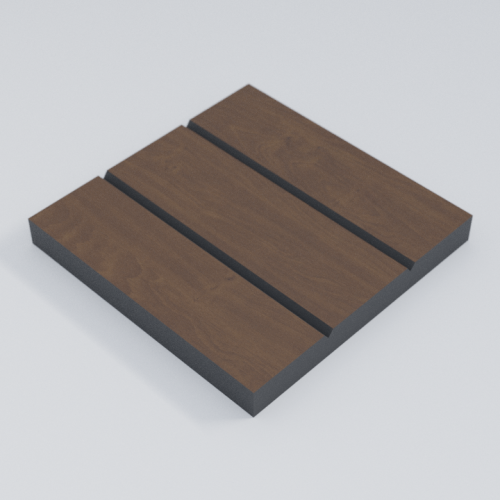 Walnut Black Core V-Groove Door Sample