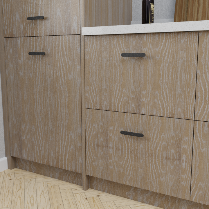 Brushed Limed Grain Oak Front