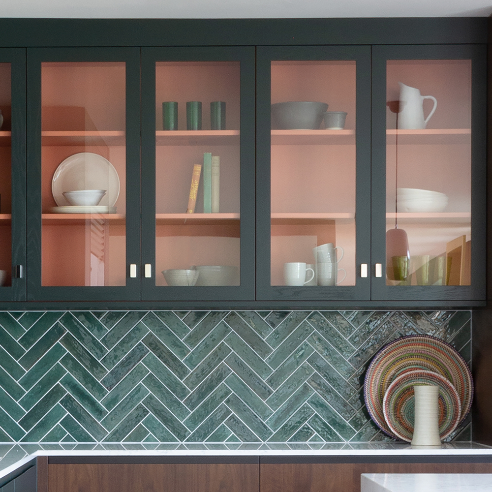 Blenheim Luxurious Walnut Kitchen With Pops Of Pink