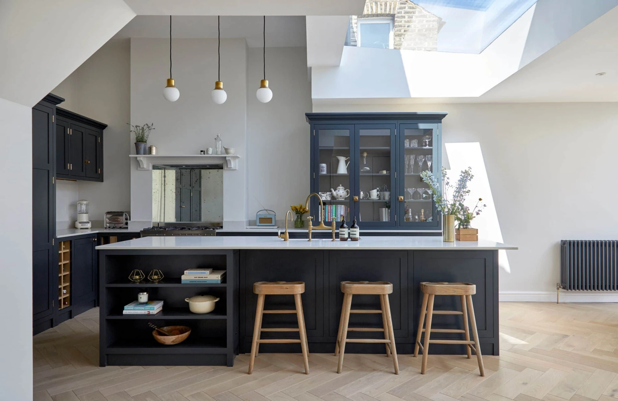 navy blue kitchen